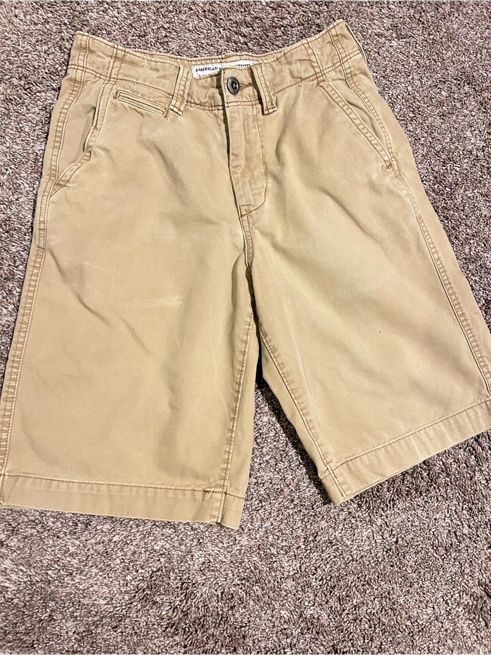 American Eagle Outfitters Men’s Tan Flat Front Chino Shorts
